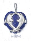 
Sterling Silver Double Dolphins On 25mm B
