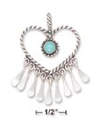 
SS Heart With Turquoise Stone Silver Tass
