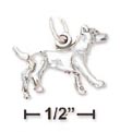 
Sterling Silver 3d Antiqued Jack Russell 
