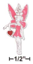
SS Pink Enamel 30mm Fairy Charm Holding A
