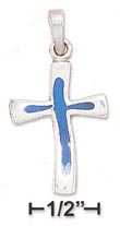 
Sterling Silver 24mm Cross Pendant Inlay 
