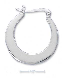 
Sterling Silver 25mm Round Flat Hoop Earrings French Locks
