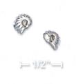 
Sterling Silver Snail Post Earrings With 
