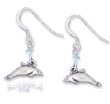 
Sterling Silver Dolphin Earrings With Blu
