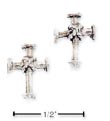 
Sterling Silver Small Cross With Center R
