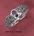 
SS Open Rope Marcasite Shank Ring Synthet
