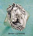 
Sterling Silver Antiqued Horse-head With 
