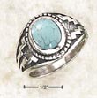 
Sterling Silver Oval Turquoise With Wide 
