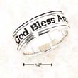 
SS 8mm Ring With God Bless America Inscri
