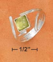 
Sterling Silver 6mm Tipped Peridot Ring S
