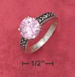 
Sterling Silver 9mm Round Pink CZ With Ma
