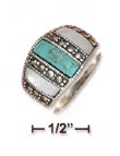 
Sterling Silver Turquoise Mop Marcasite D
