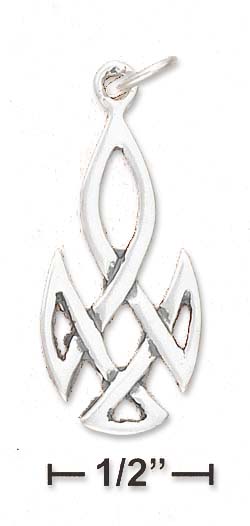 
Sterling Silver Elongated Celtic Knot Pendant - 1.25 Inch
