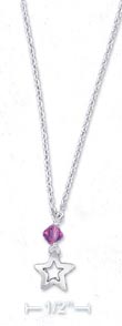 
SS 15-18 Inch Adj. Cable Necklace With St
