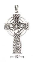 
Sterling Silver Large Celtic Cross Charm 
