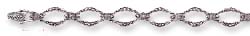 
Sterling Silver 7 Inch Fancy Open Link Marcasite Bracelet
