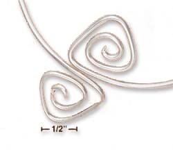 
Sterling Silver Tubular Wire Triangular Spiral Upper Arm Ring Bracelet
