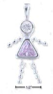 
Sterling Silver June Bead Girl Charm With
