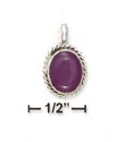 
Sterling Silver 8x10mm Oval Sugilite Pend
