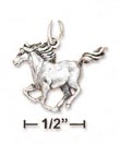 
Sterling Silver 3d Antiqued Running Horse
