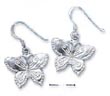 
Sterling Silver Etched Butterfly Earrings
