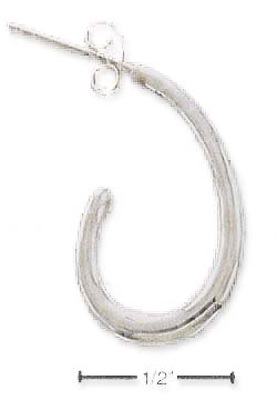 
Sterling Silver Medium 3/4 Oval Curl French Wire Earrings
