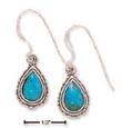 
SS Turquoise Teardrop Earrings With Scall
