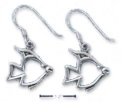 
Sterling Silver AngelFish Silhouette French Wire Earrings
