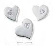 
SS Flat Heart Post Earrings Heart CZ Matc
