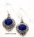 
Sterling Silver Oval Lapis Cab In Etched 
