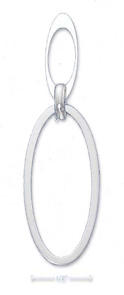 
Sterling Silver Italian Small Version Of Small Open Post Drop Earrings
