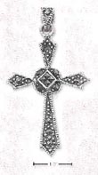 
Sterling Silver Marcasite Cross Pendant W
