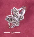 
Sterling Silver Marcasite Butterfly Ring 
