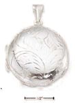
Sterling Silver Medium Puffed Etched Roun
