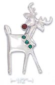 
SS 42mm Contemporary Reindeer Pin With Re
