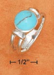 
SS 10mm Turquoise Ring 3/4 Split Shank Pa
