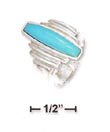 
Sterling Silver 4x19mm Turquoise Bar With
