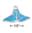 
SS Synthetic Blue Opal Inlay Whale Tail P
