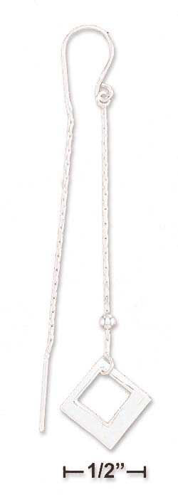 
Sterling Silver Chain Earrings Threads With Ball Open Tipped - 4 Inch
