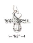 
Sterling Silver I Heart Volleyball With V
