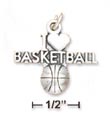 
Sterling Silver I Heart Basketball With B
