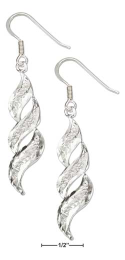 
Sterling Silver Filigree Twist Earrings (Approx. 2 Inch)

