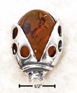 
Sterling Silver Honey Amber Ladybug Pin (
