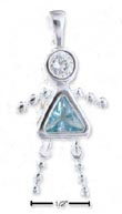 
Sterling Silver March Bead Girl Charm Wit
