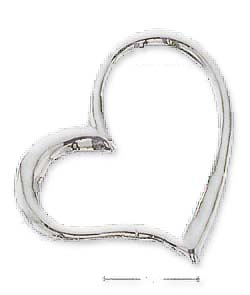 
Sterling Silver Extra Floating 3d Heart Charm (33mm Wide X 31mm High)

