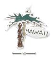 
Sterling Silver Enameled Palm Tree Charm 
