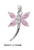 
Sterling Silver Clear CZ Dragonfly Pendan
