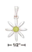 
Sterling Silver Flower Pendant 4mm Round 
