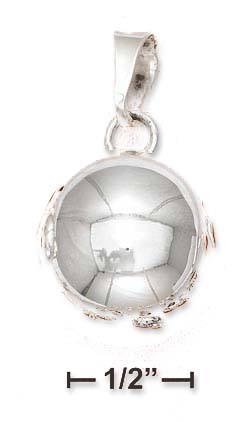 
Sterling Silver Large High Polish 20mm Round Chime Charm
