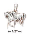 
Sterling Silver Two Running Horses Pendan
